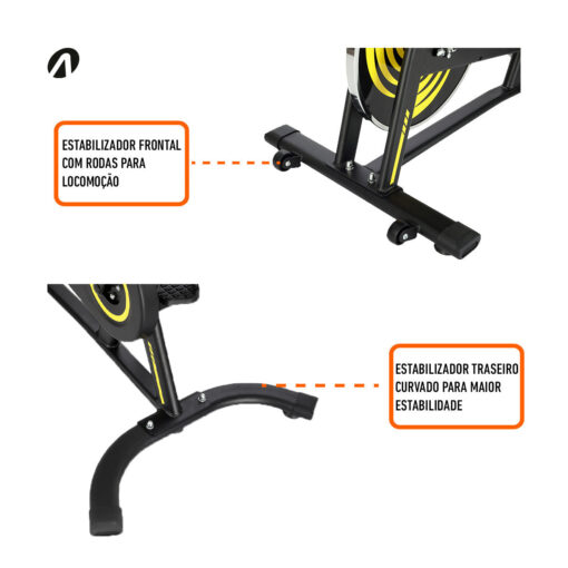 Bike Spinning 4.0 E32 Acte Sports Cor Preto/Amarelo - Image 6