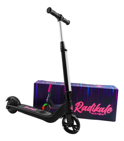 Patinete Elétrico Laser Led Rosa 1824 Unitoys Cor Preto - Image 3