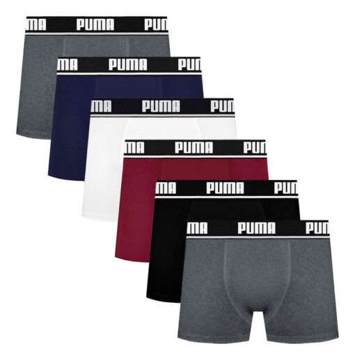 Kit 6 Cuecas Boxer Algodão Masculino Original Puma