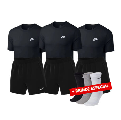 Combo Nike 3 Camisas + 3 Shorts Masculinos + Brinde - QUEIMA DE ESTOQUE - Image 2