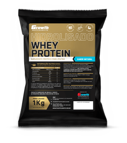 WHEY PROTEIN HIDROLISADO (1KG) (SABOR NATURAL) - GROWTH SUPPLEMENTS - I