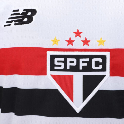 Camisa São Paulo I 24/25 s/n° Jogador Masculina - Branco+Vermelho - Image 4