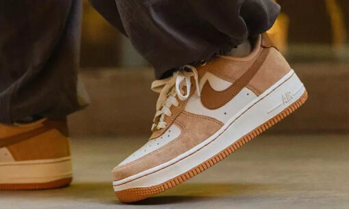 Nike Air Force 1 'Vachetta Tan Flax' Marrom - Image 5