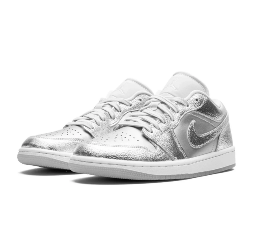 Air Jordan 1 Low 'Metallic Silver' Prata - Image 3