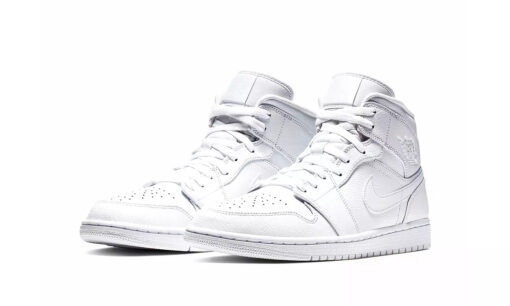 Air Jordan 1 Mid Triple White - Image 2