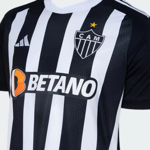 Camisa Atlético Mineiro I 24/25 s/n° Torcedor Masculina - Branco+Preto - Image 3