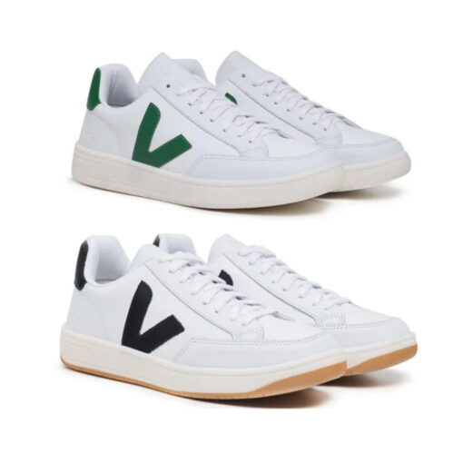 2 Pares V-10 Branco com verde + Branco com preto