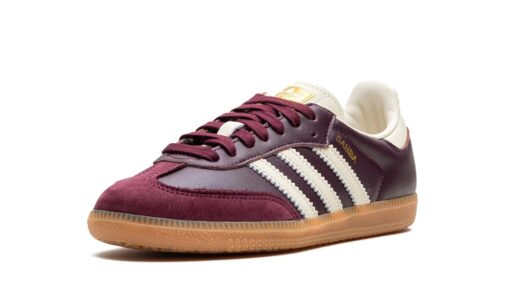 Adidas Samba OG 'Maroon Gold Metallic' Vinho/Cherry - Image 3