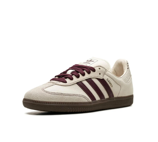 Adidas Samba OG 'Wonder White Maroon' Bege/Vinho - Image 2