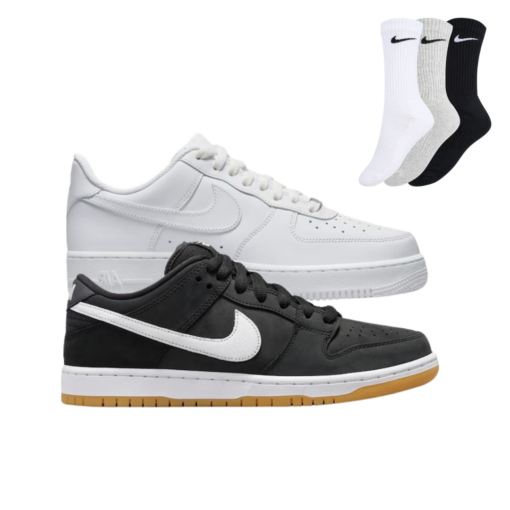 Clássico Shadow + Dunk Low Pro + 3 Meias Nike