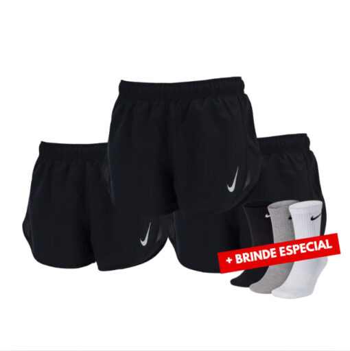 Combo 3 Shorts Nike Femininos + Brinde - QUEIMA DE ESTOQUE